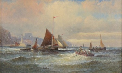 Lot 189 - William Thornley, Shipping off the coast