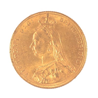 Lot 220 - A Gold Full Sovereign, Victoria Jubilee Head, 1887